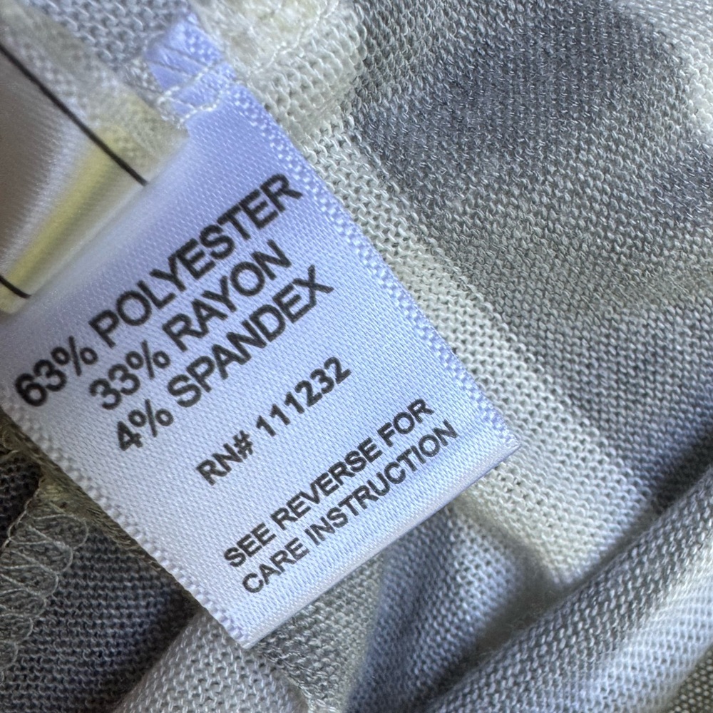 Johnny Becca Gray and Off-White Layered Striped Sleeveless Top Size Medium - Picture 5 of 6
